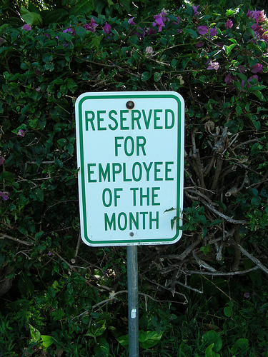 Employee engagement with parking spot
