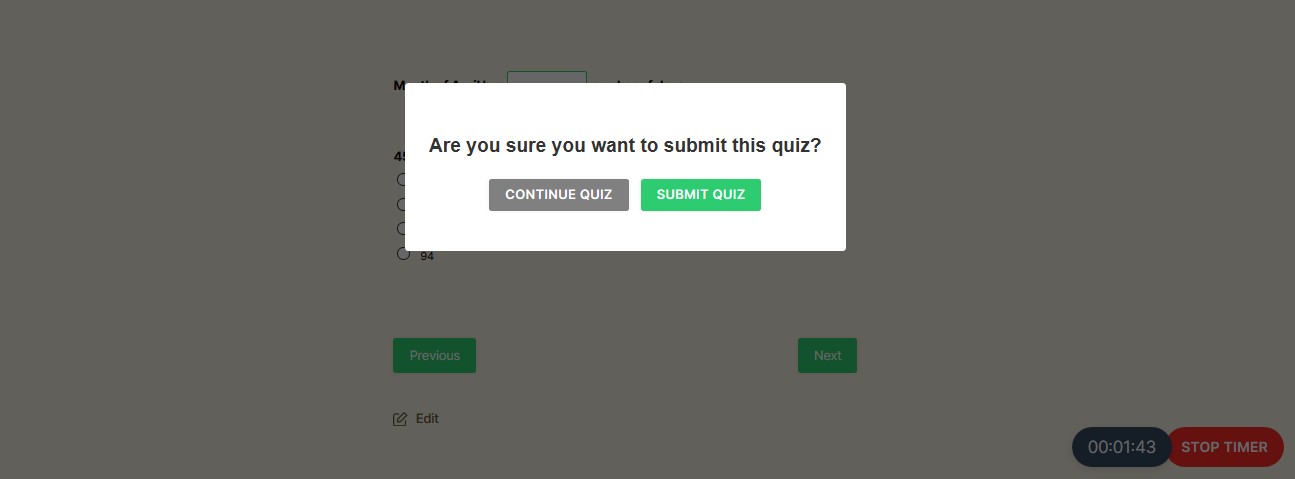 Quiz and Survey Master - Advanced Timer Addon - Advanced Timer in Action