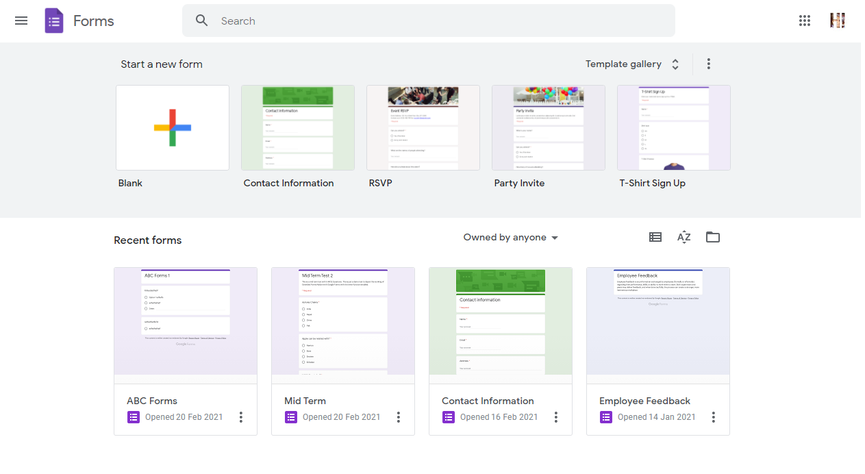 QSM - Extended Forms - Add a timer on Google Forms - Selecting any of the pre-configured forms