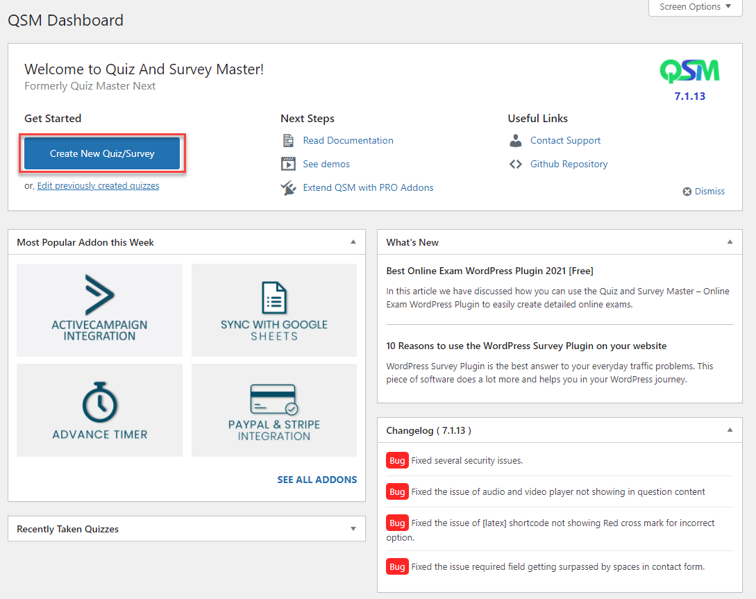 Quick Start Guide - creating a quiz - survey -updated 2021