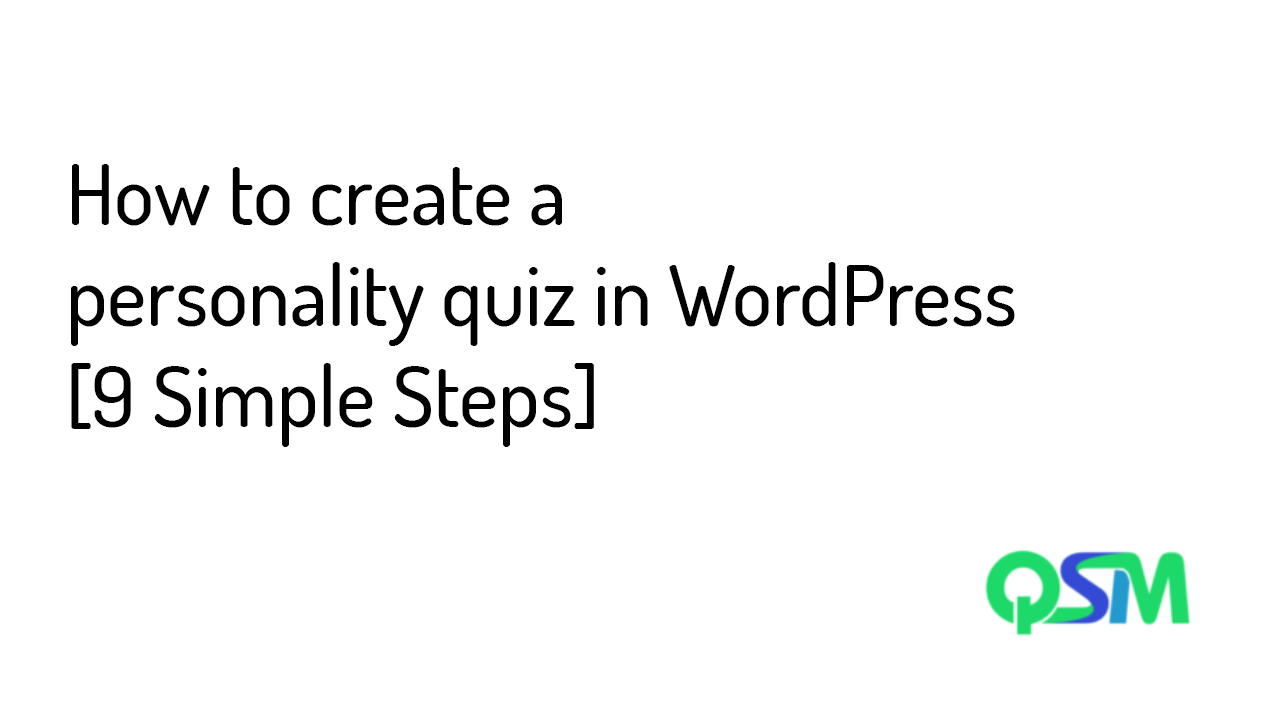 How to create a personality quiz in WordPress [9 Simple Steps] - banner