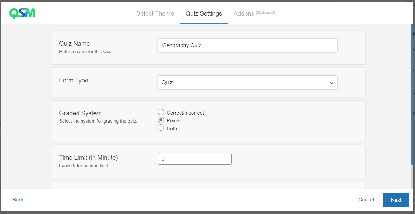 WordPress leaderboard plugin -Create a new form