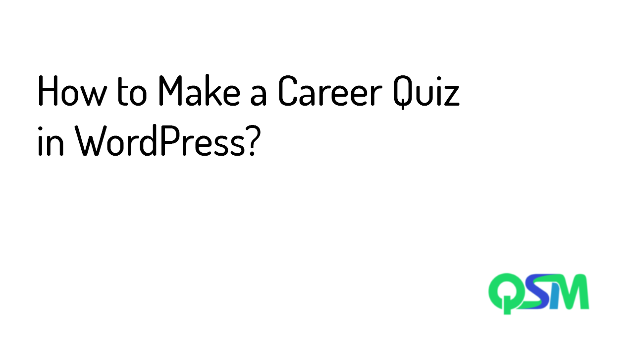 How to Make a Career Quiz in WordPress- template