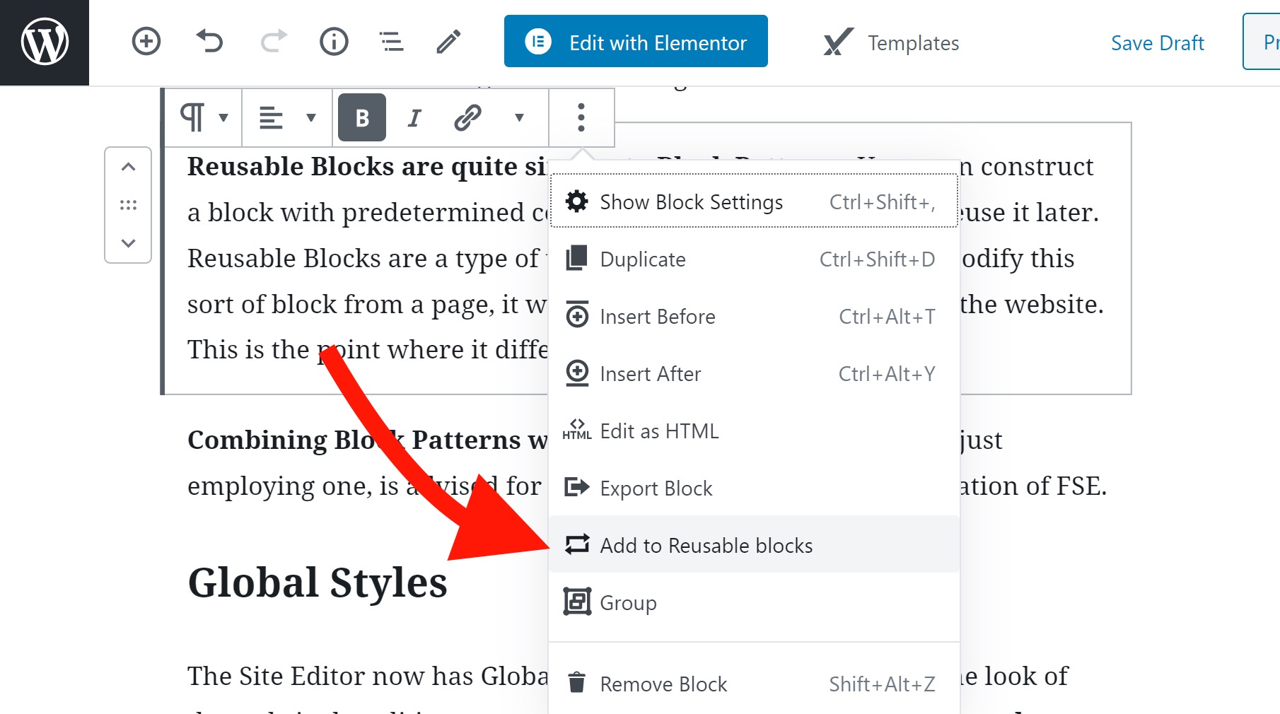 What is Full Site Editing- WordPress Reusable Blocks
