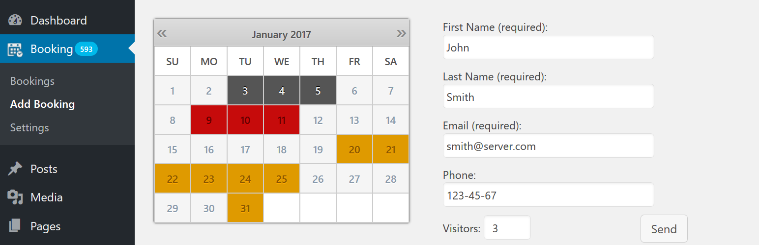 Best WordPress Booking Plugins- Booking Calendar