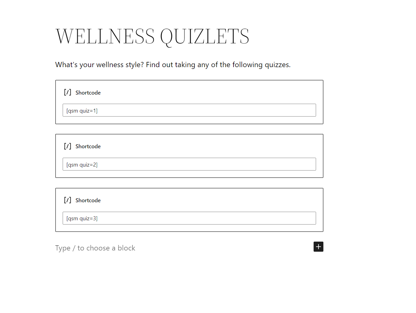 How to create a Wellness quiz- Publishing