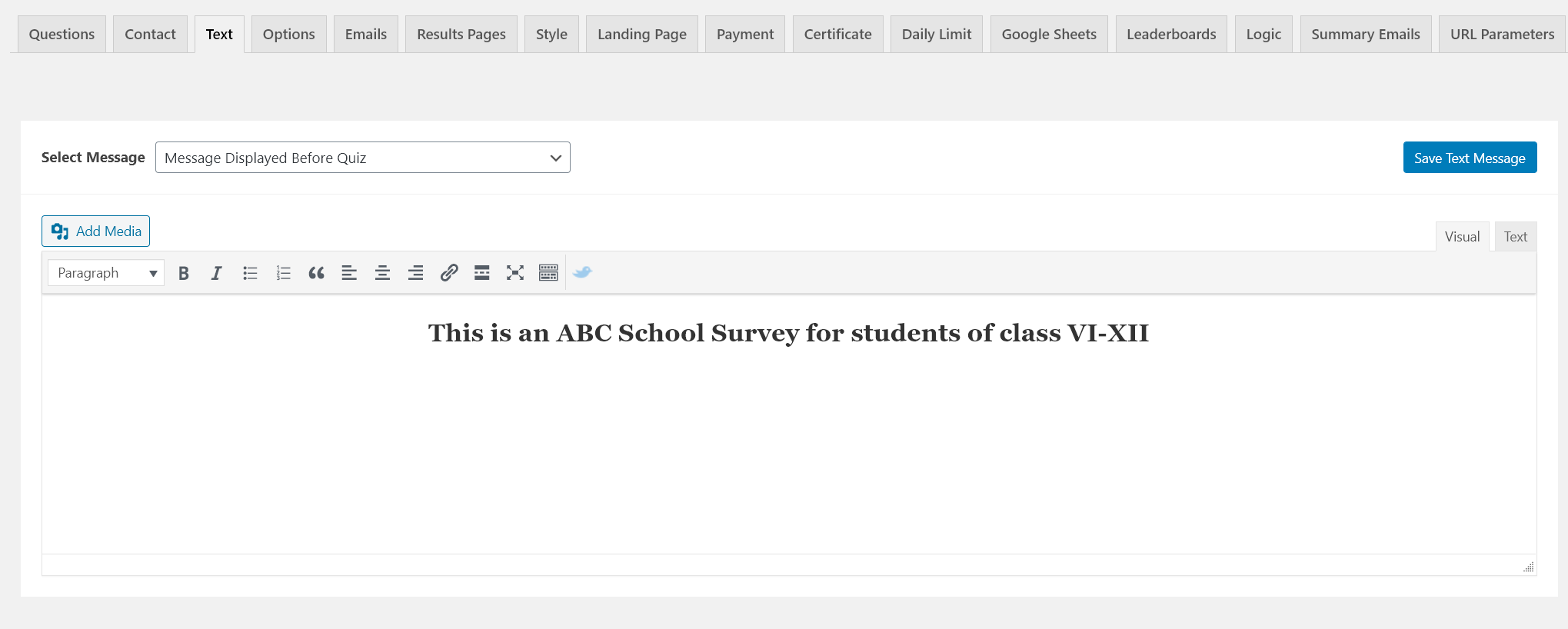 How to create Back to School Survey- Creating the Survey