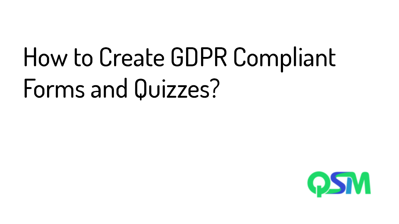 How to Create GDPR Compliant Forms and Quizzes - Banner
