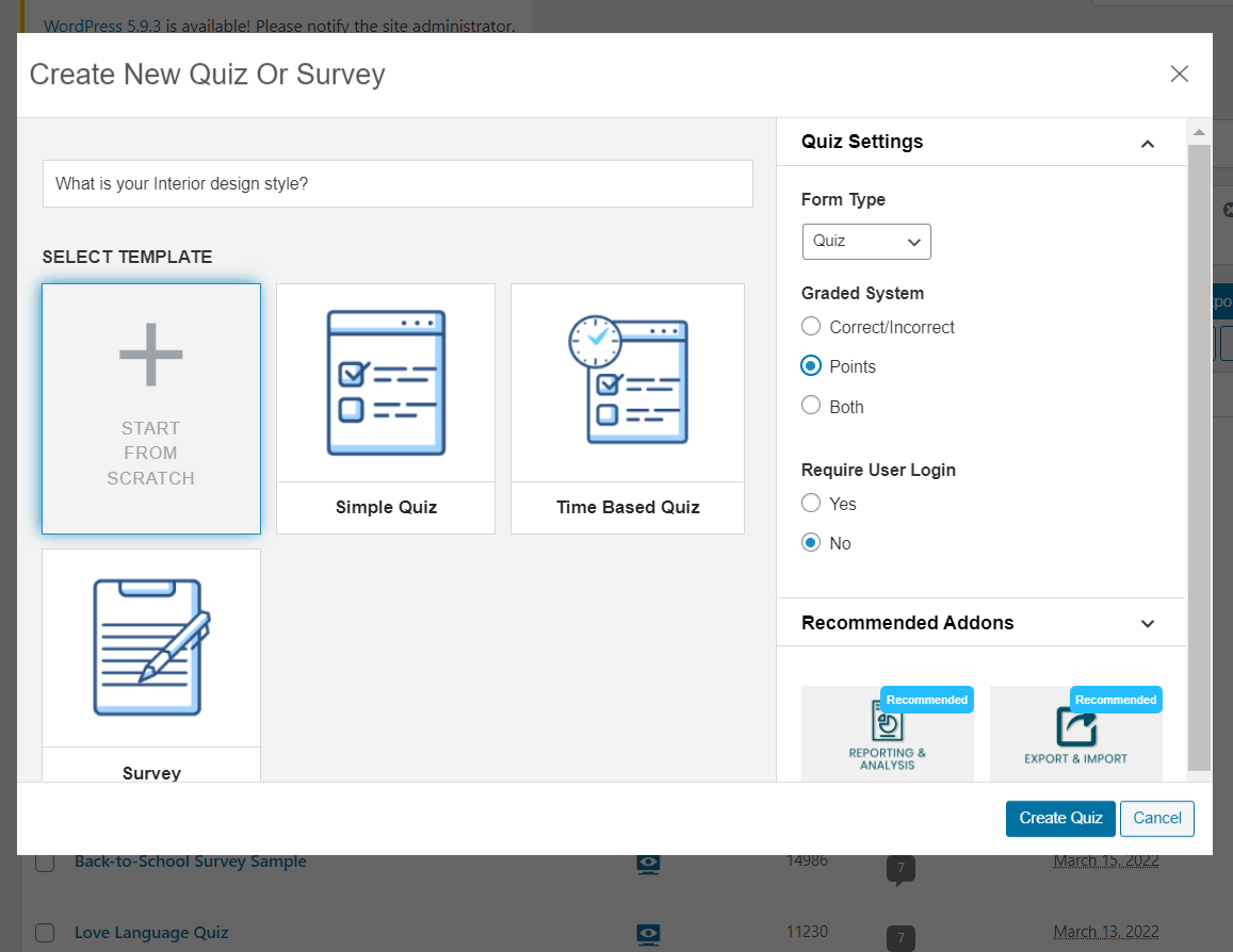 How to create an Interior design style quiz- Creating the Quiz