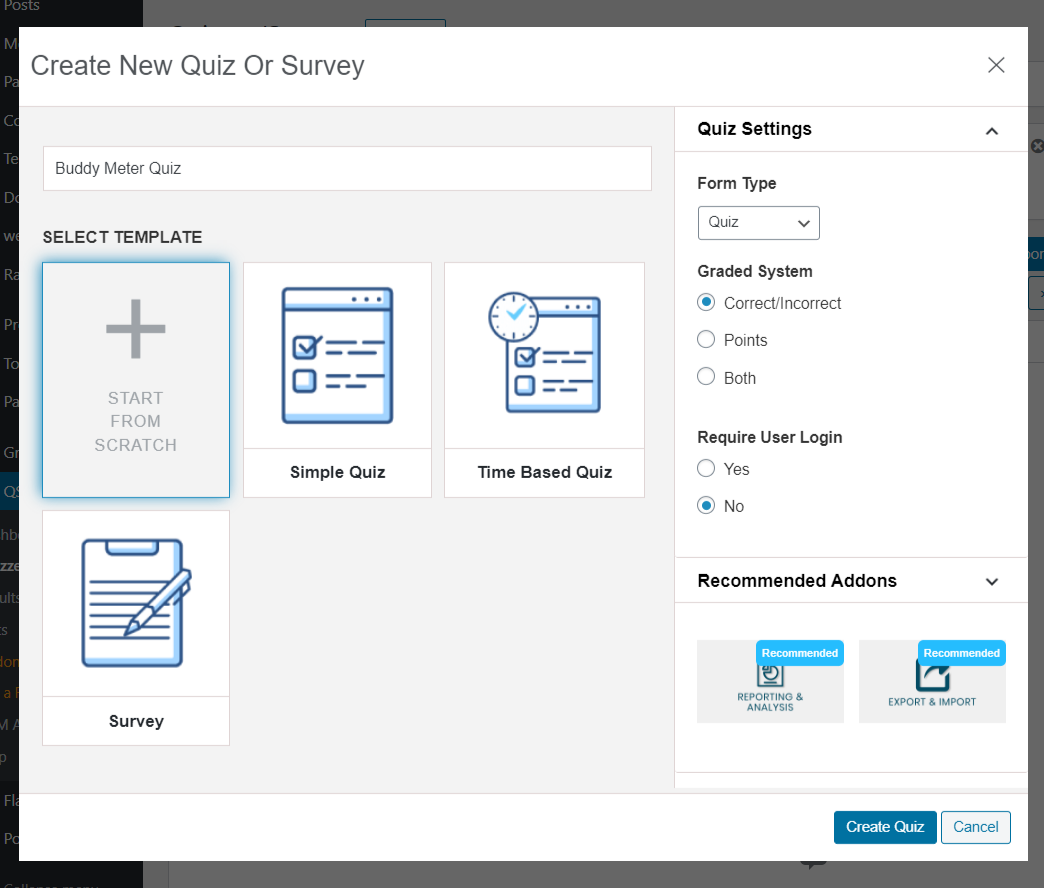 How to create a Buddy Meter Quiz?