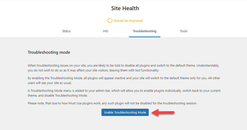 Confirming Theme & Plugin Conflict with QSM - Enable Troubleshooting