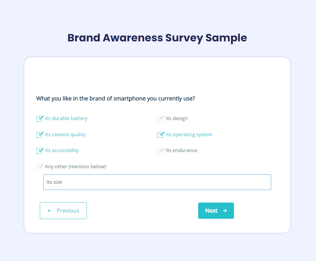 Brand Awareness Questionnaire & Creating the Survey