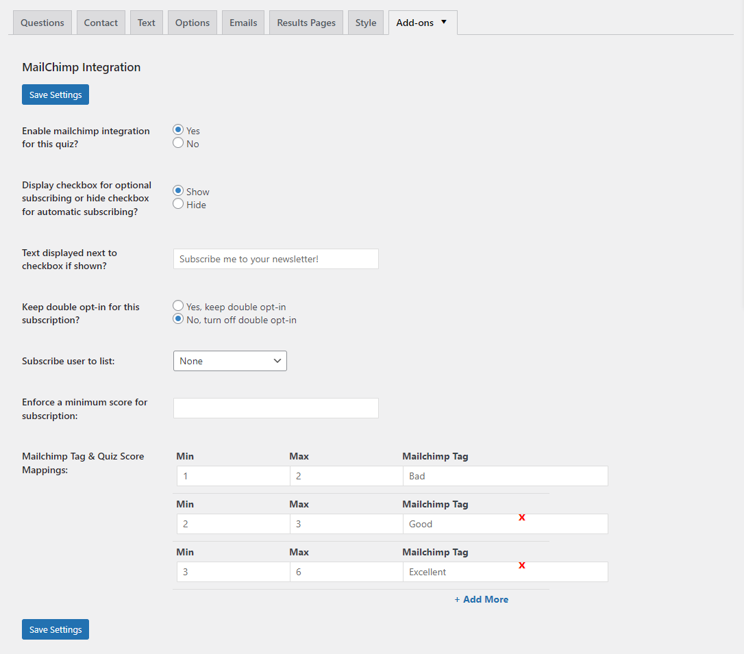 MailChimp-Configuration