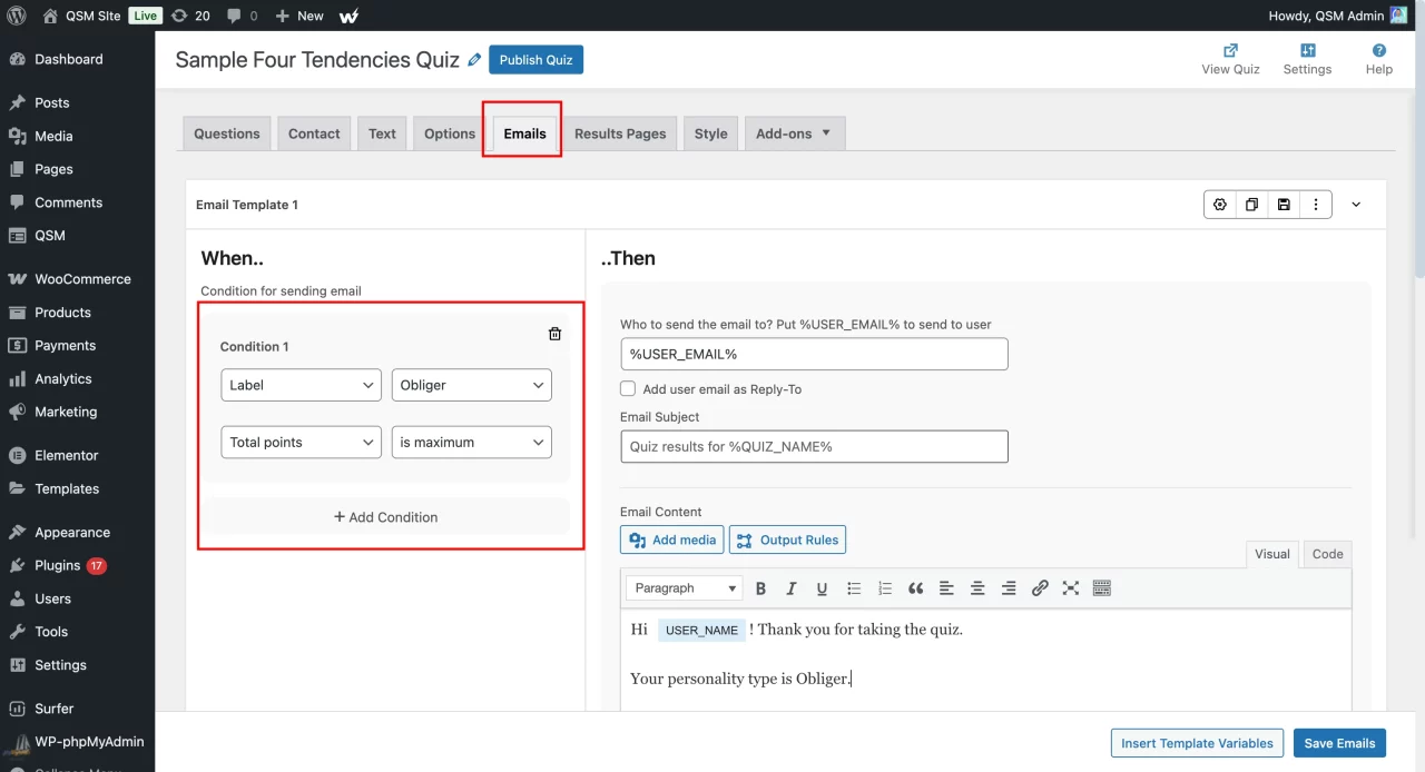 How to Create a Four Tendencies Quiz? Simplified Using Qsm! (6 Minutes Read) Four Tendencies Quiz - Emails