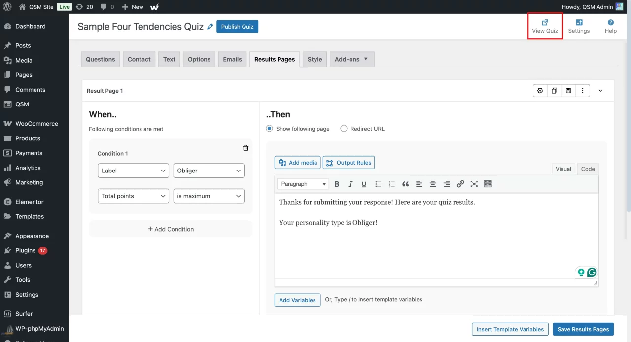 How to Create a Four Tendencies Quiz? Simplified Using Qsm! (6 Minutes Read) Four Tendencies Quiz - Preview