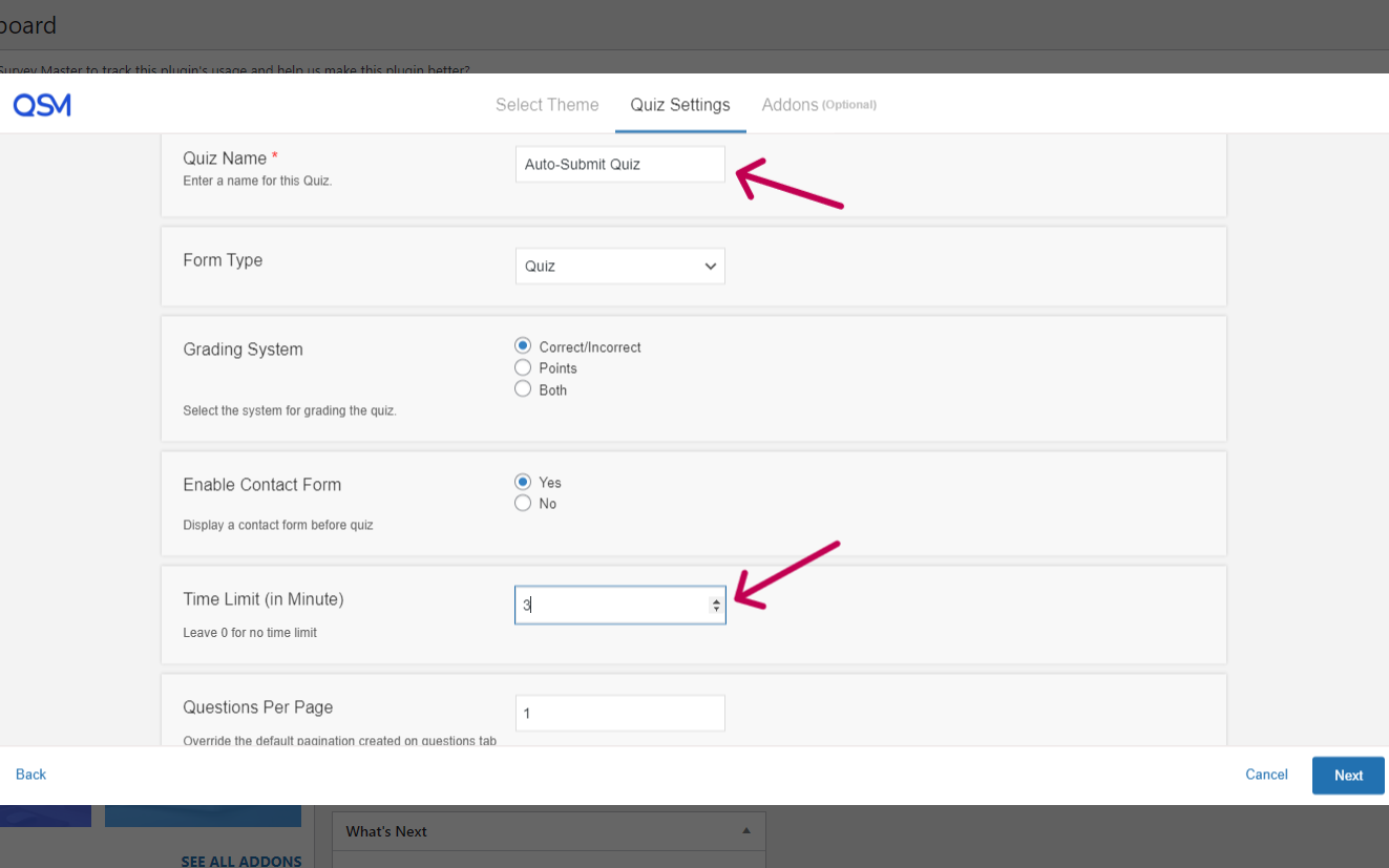 Creating an Auto-Submit Quiz