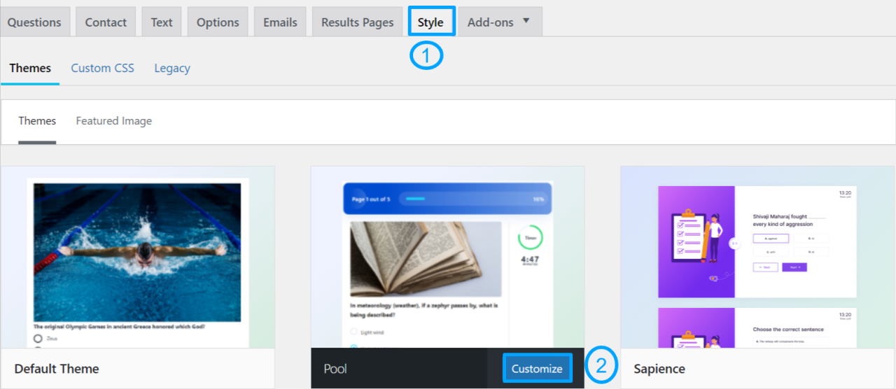 Customize a Theme - Complete Guide to Customizing Your Online Exam Plugin for WordPress
