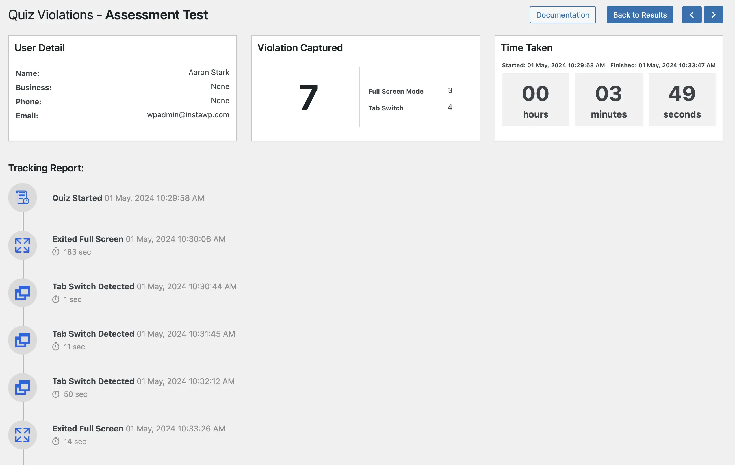 cheating-report-simplify-online-exams-with-wordpress-plugin