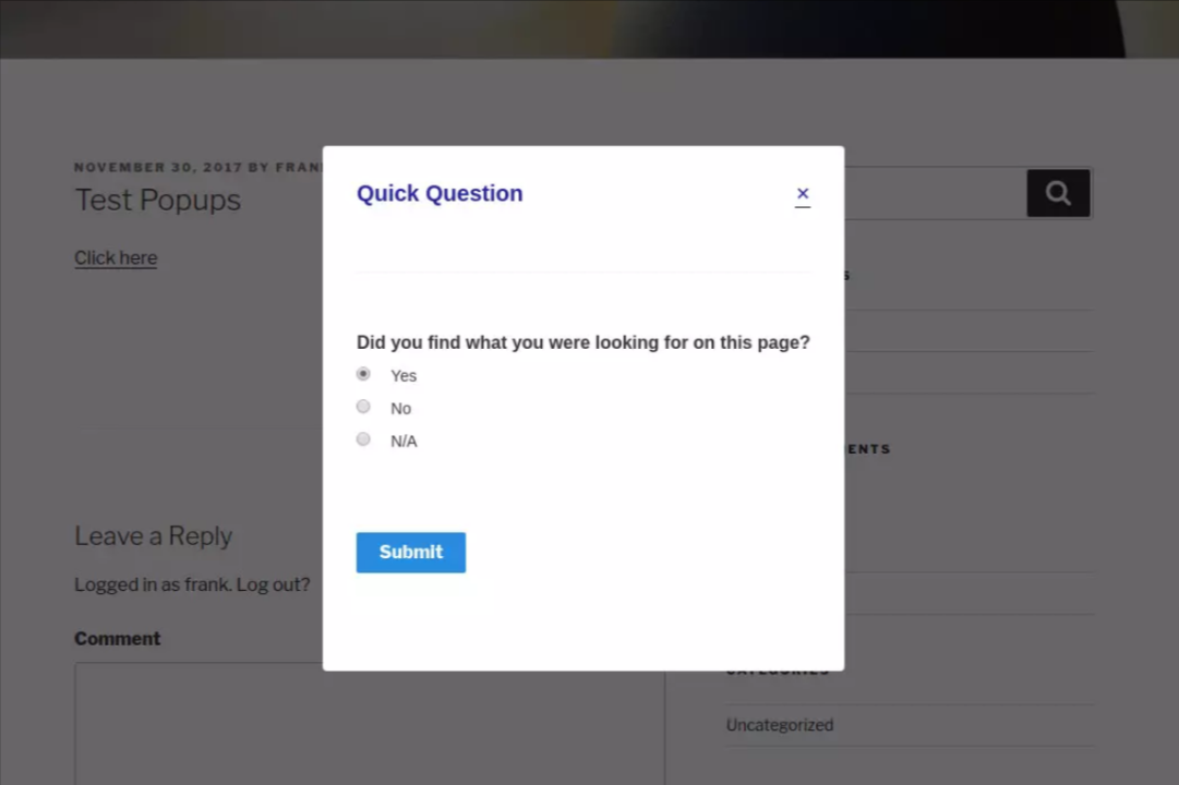 Simple Popup - Boosting Engagement with Quizzes