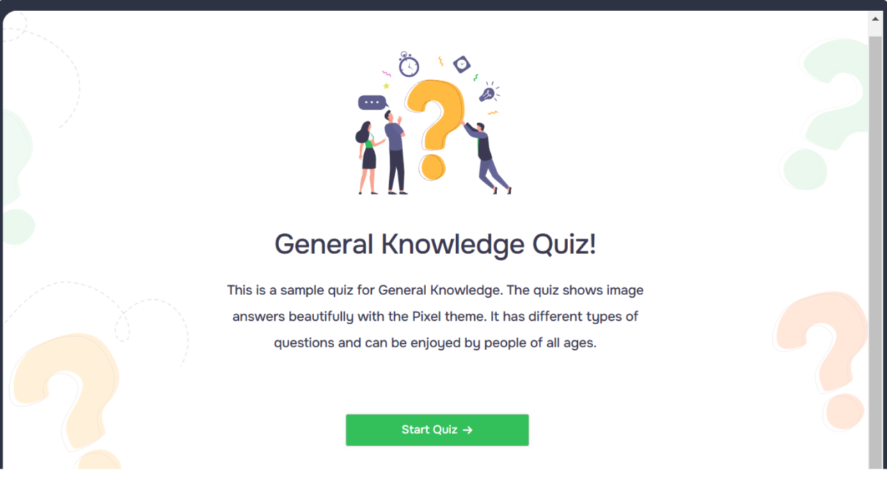 Pixel - QSM Online Quiz Maker Theme