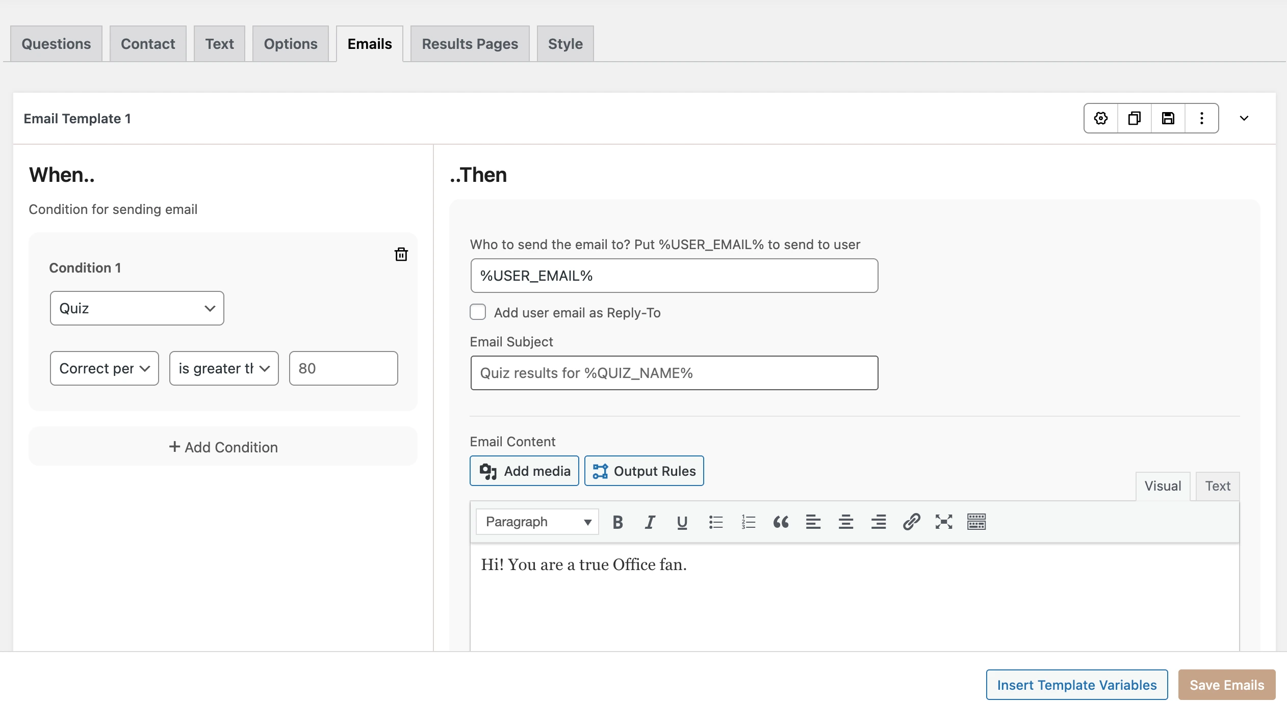How to Create the Office Trivia Quiz in 7 Easy Steps? the Office Trivia Quiz - Emails