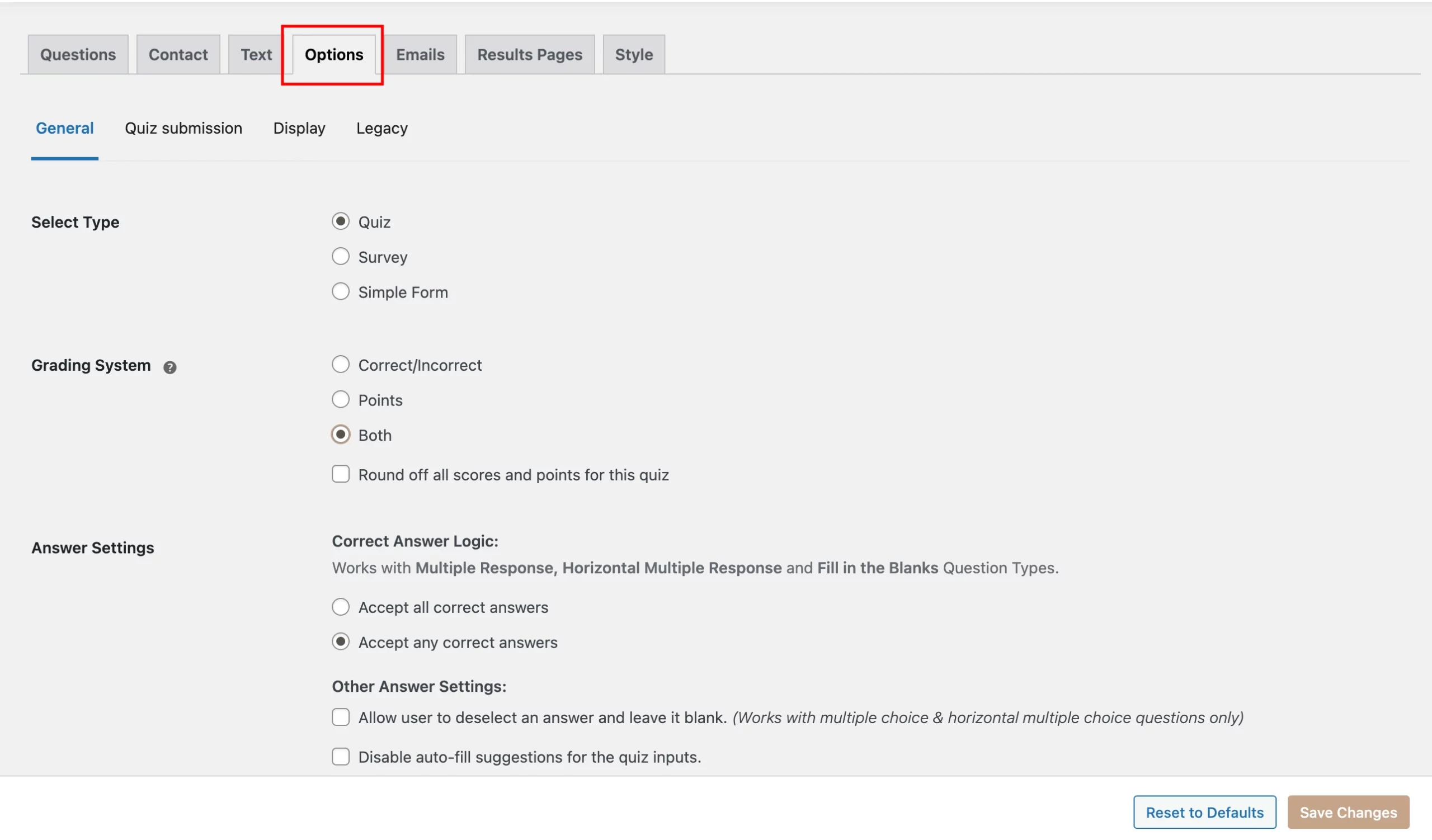 How to Create the Office Trivia Quiz in 7 Easy Steps? the Office Trivia Quiz - Options
