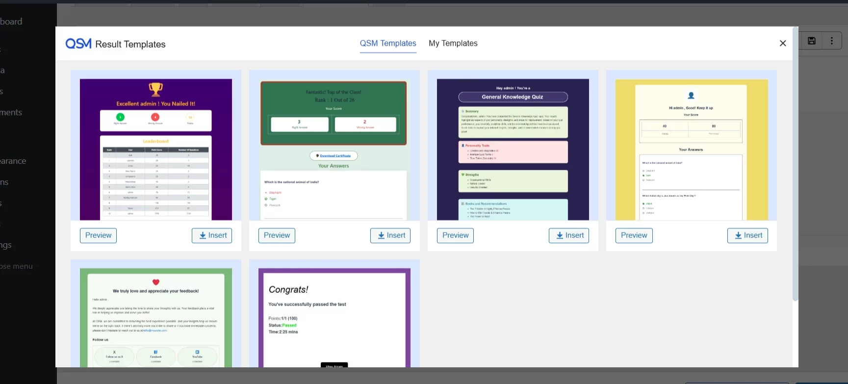 create viral quizzes result description