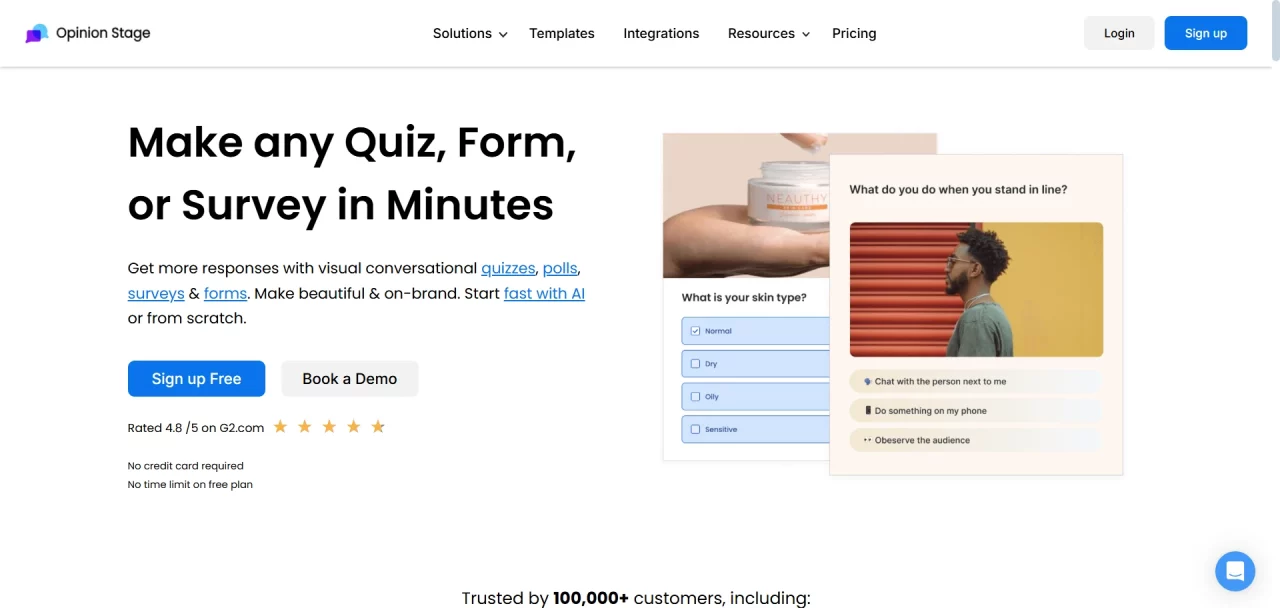 Quiz Lead Magnet Tools - Opinion Stage