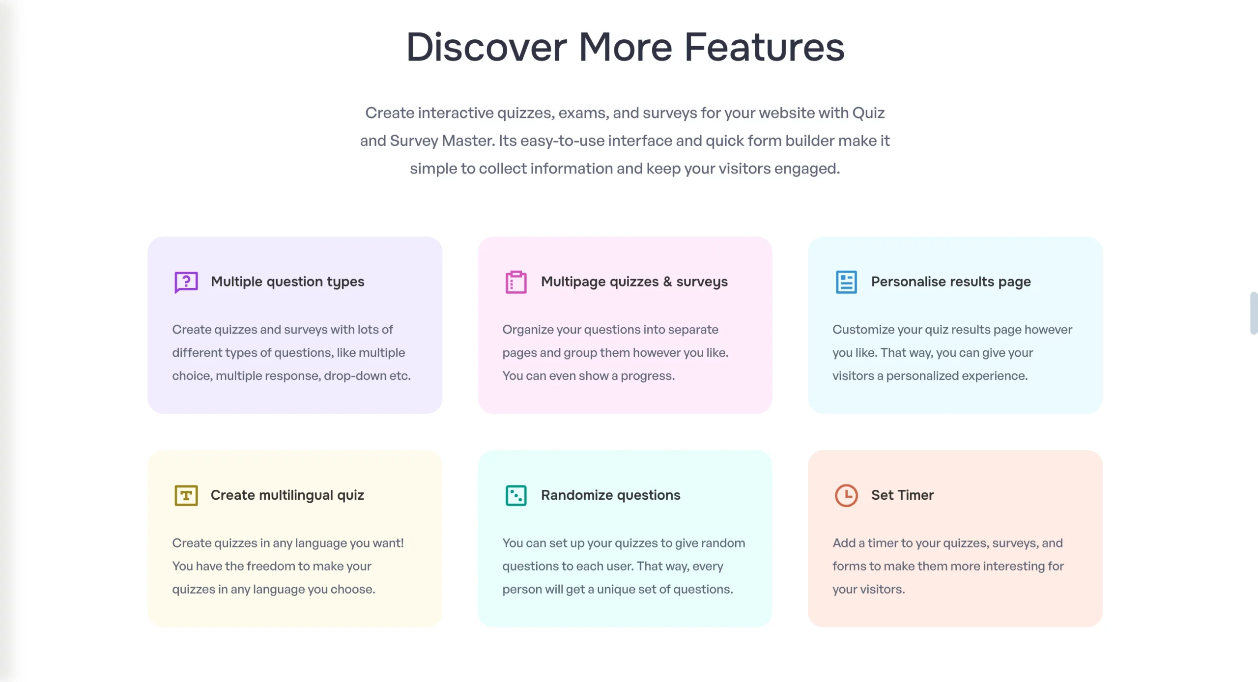 Don’t Miss These Black Friday/Cyber Monday WordPress Deals Black Friday - Features of QSM