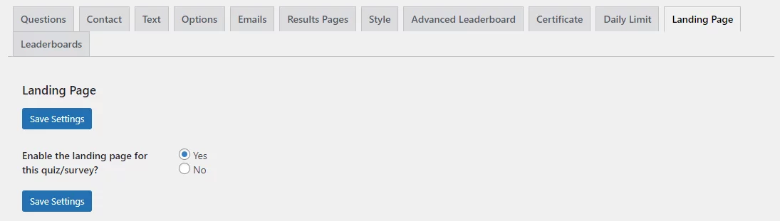 QSM Landing Page Addon - Activating the Landing Page