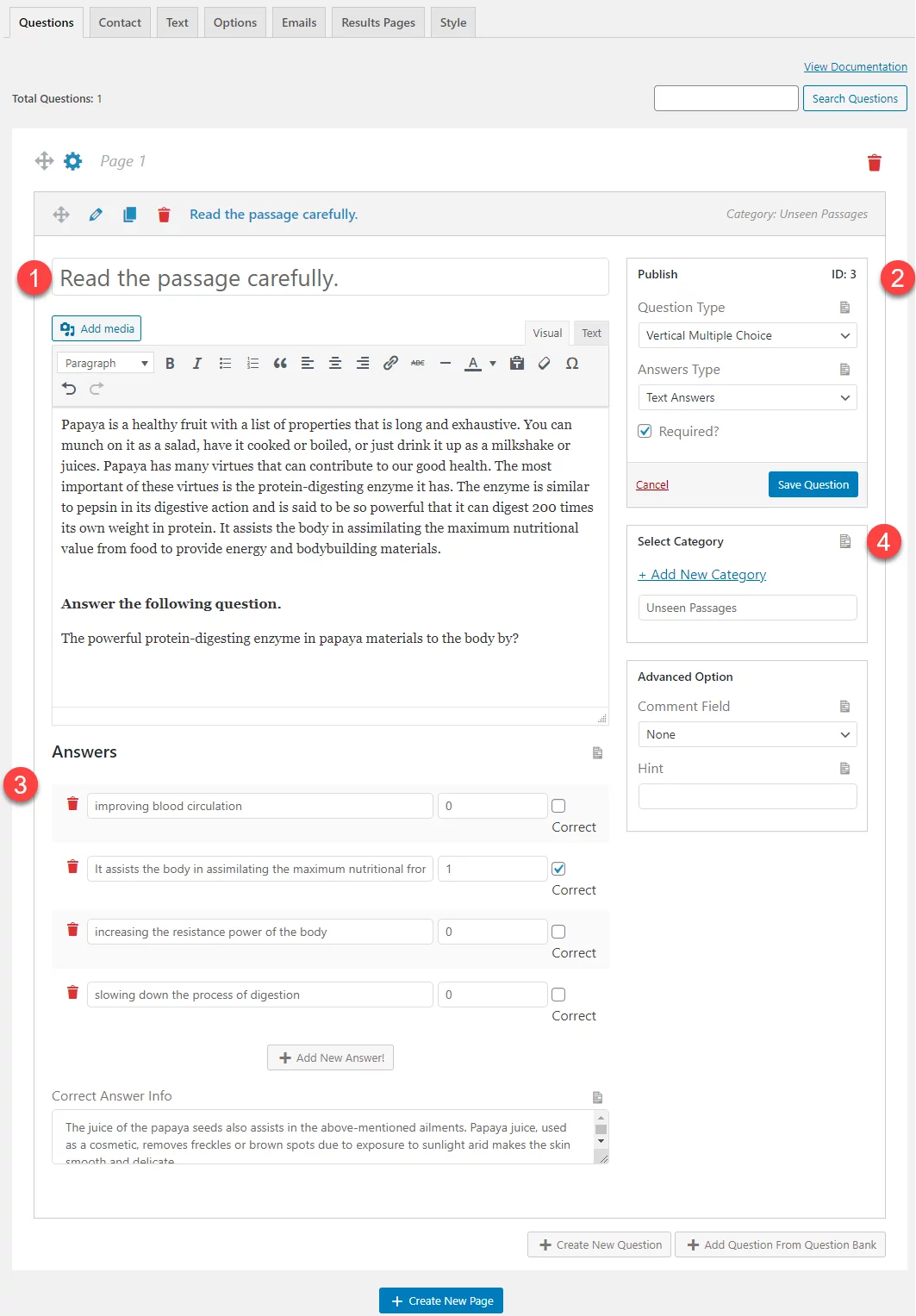 Adding Questions and Answers - Creating an Online Exam - Quiz and Survey Master