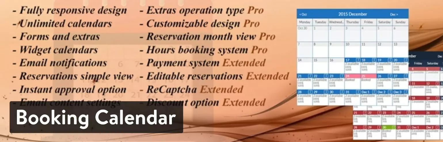 booking calendar plugin 2