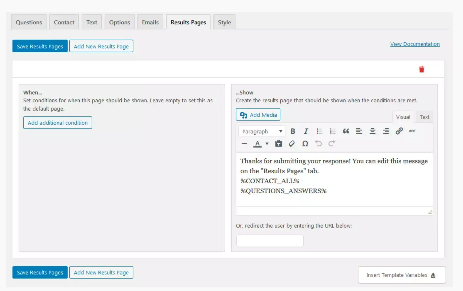 How does an eCommerce quiz help in marketing- Results page