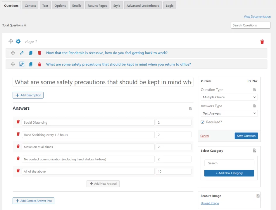 How to create a quiz for logged in users with QSM?