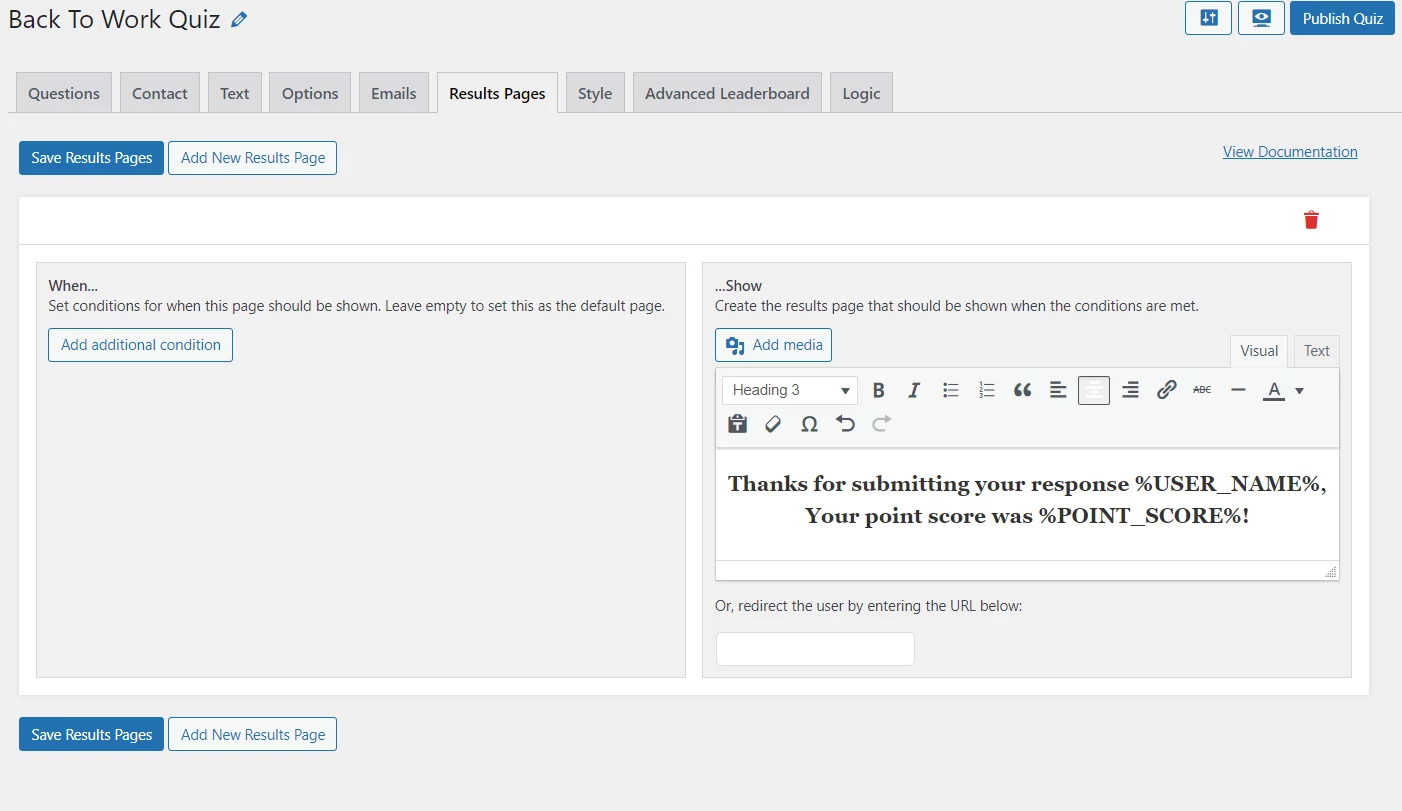 How to create a quiz for logged in users with QSM?