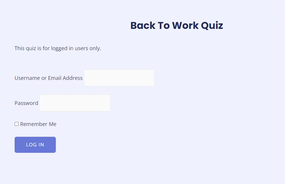 How to create a quiz for logged in users with QSM?