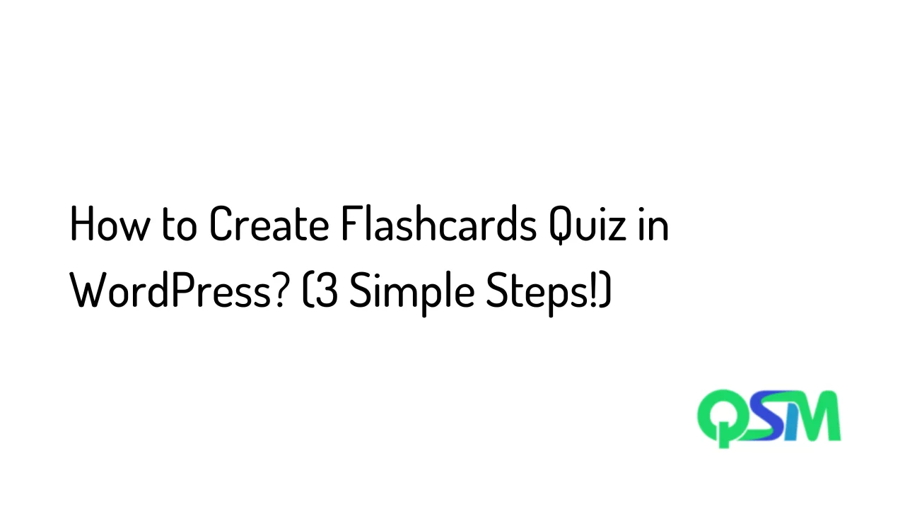 create flashcards quiz in WordPress