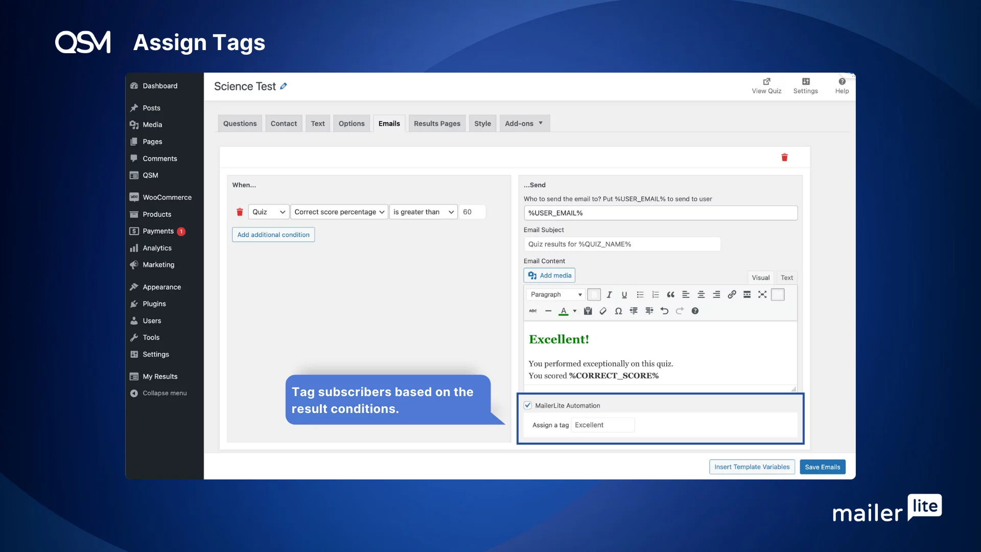 Mailerlite Assign Tags