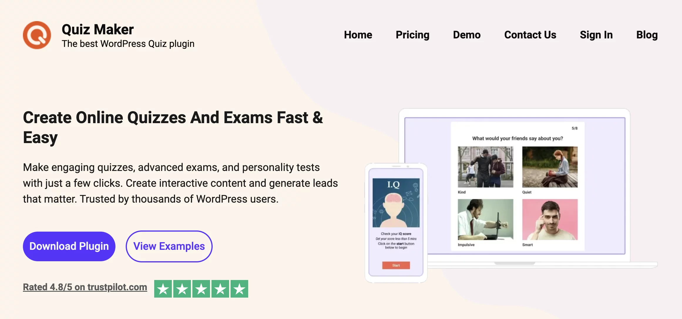 exam-wordpress-plugin-quiz-maker