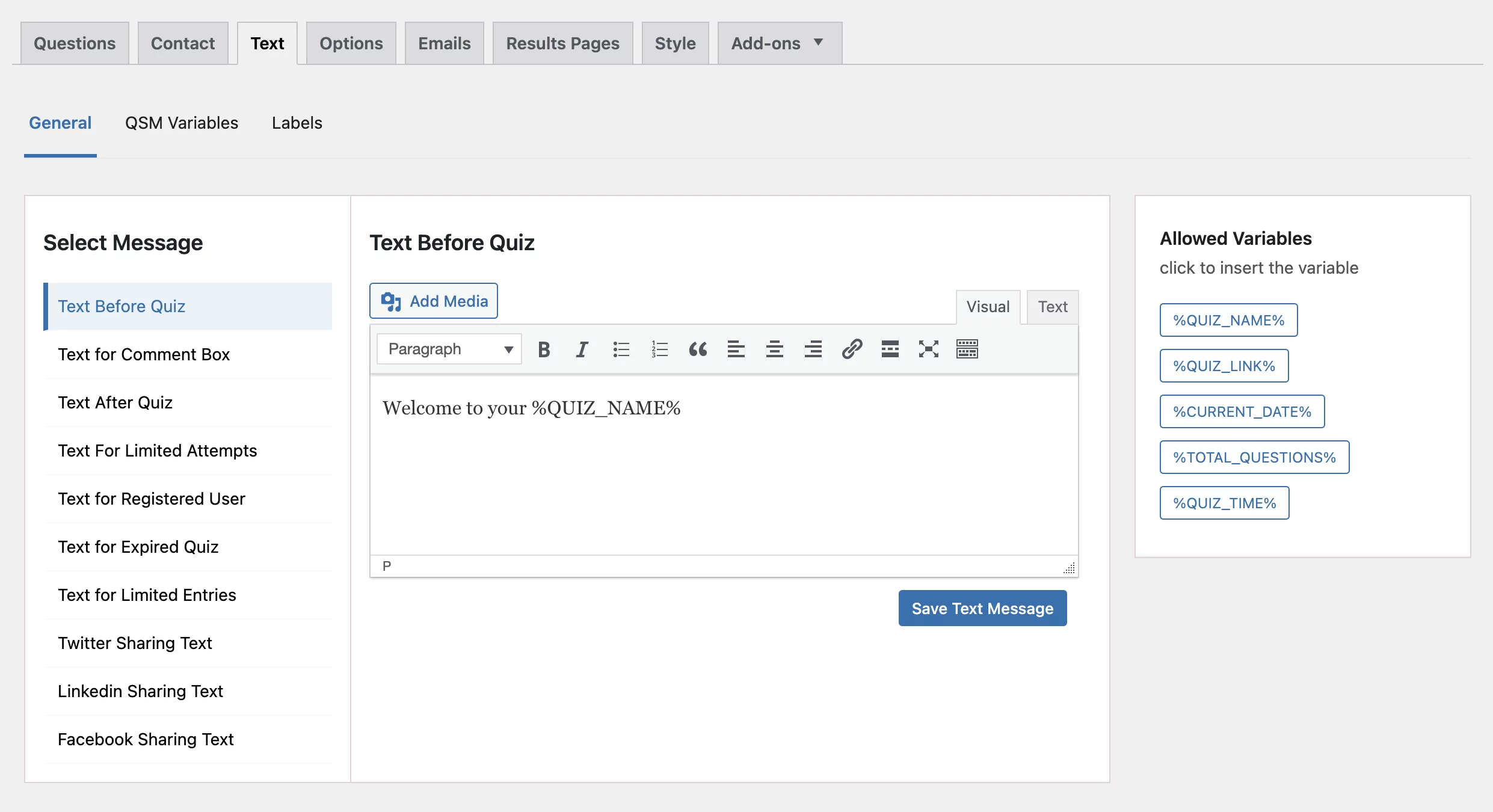 add-custom-text-in-survey